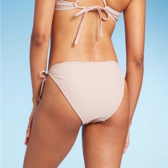 WILD FABLE WOMENS BIKINI BOTTOM SIDE TIE CHEEKY TAN CREAM COLOR - Picture 4 of 7
